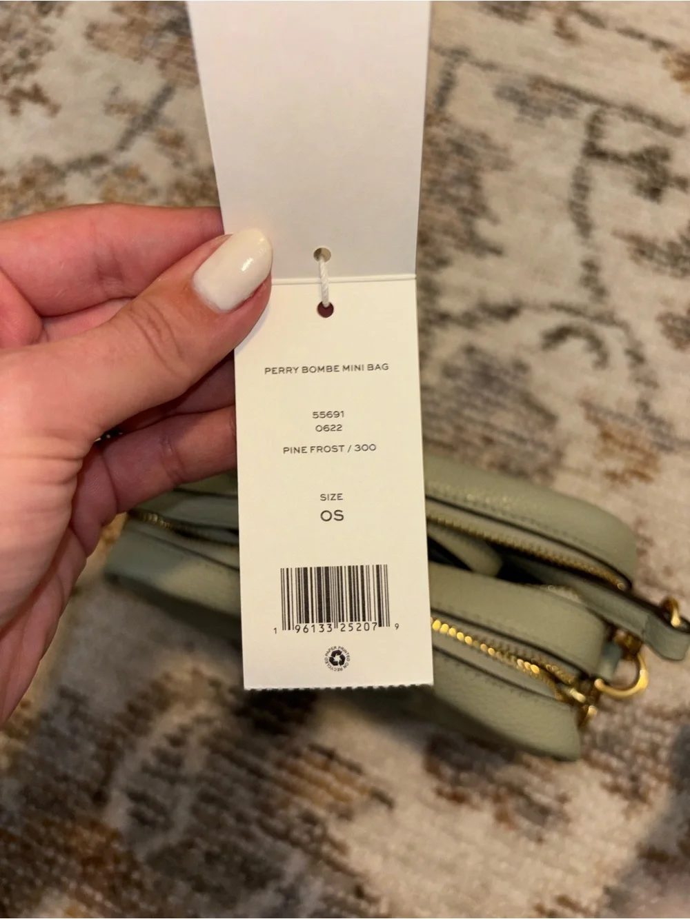 Tory Burch Perry Bombé Mini Crossbody Bag in Pine Frost